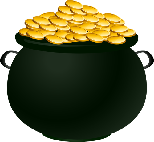 A pot of gold vector image