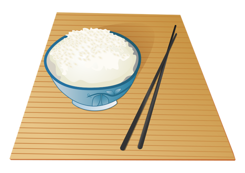 Rýže hrnec vektorové ilustrace