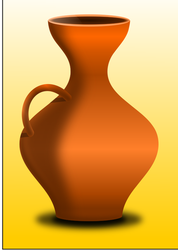 橙色的花瓶