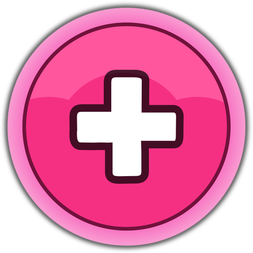 ピンク プラス ボタン