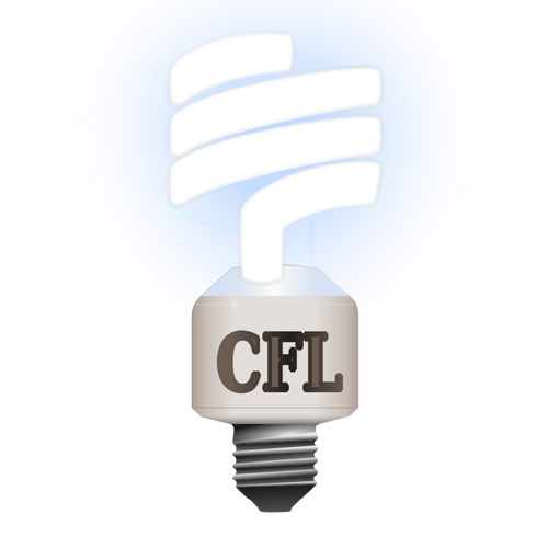 Compact fluorescent lamp vector illustration
