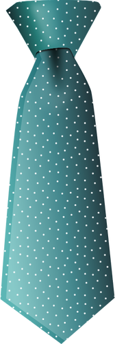 Vector drawing of spotty green tie