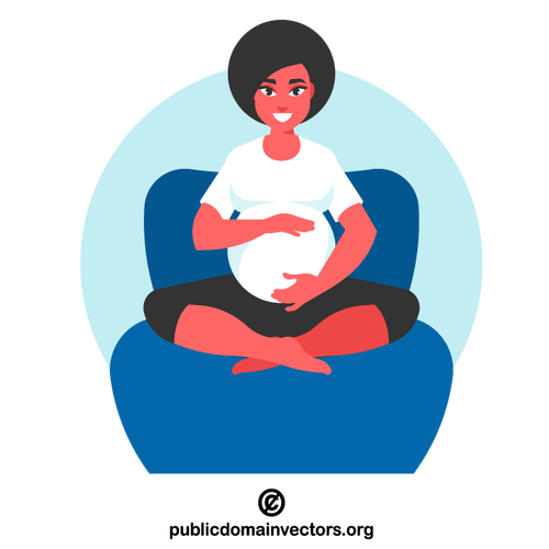 Grafică vectorială pentru femeia însărcinată