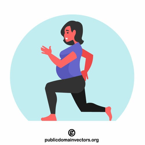 Femme enceinte faisant des exercices