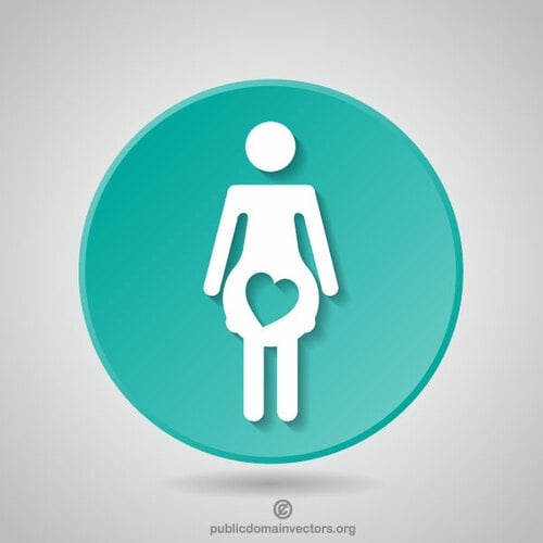 Zwangere vrouw symbool