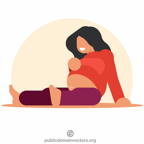 Image de vecteur de femme enceinte