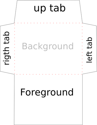 Vector graphics of envelope template