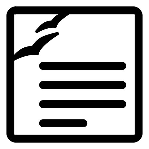 モノクロ テキスト ファイルのタイプの記号を処理のベクトル イラスト