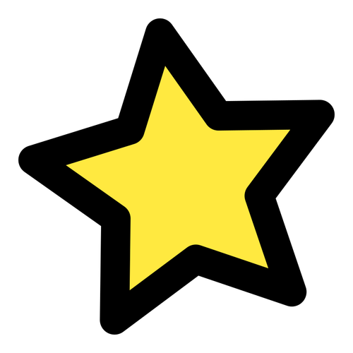 Obrysy žlutá hvězda
