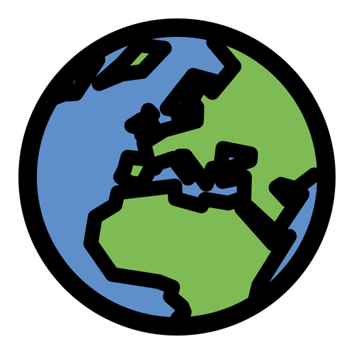 Jednoduchý Globus ikona