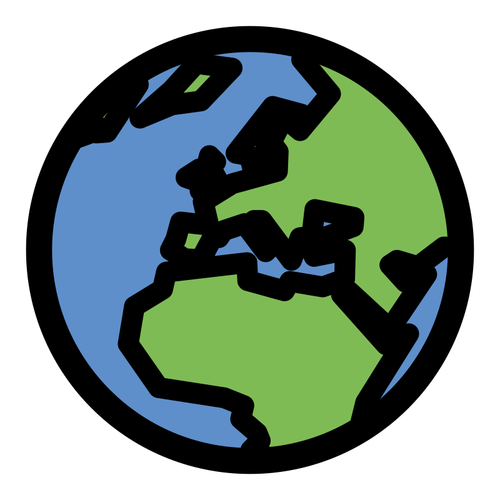 Simple globe icon