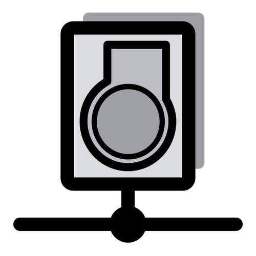 Simple gray whistle icon