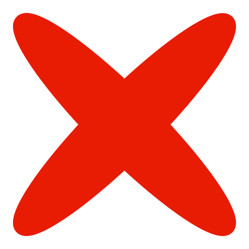 Red remove symbol