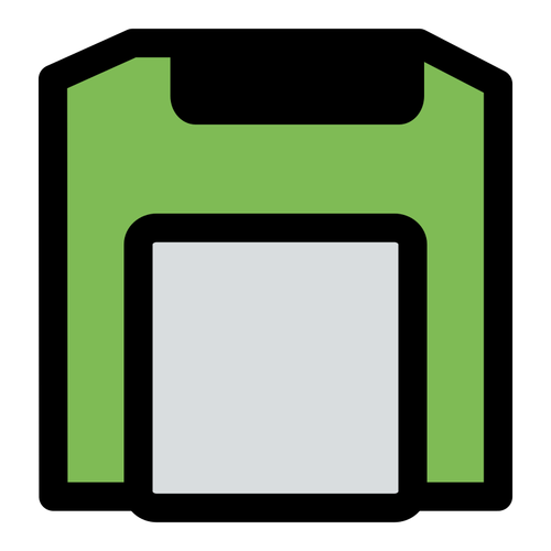 Yeşil floppy disk vektör görüntü