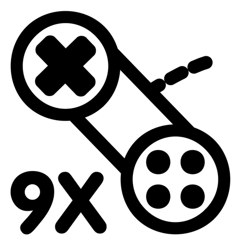 Black and white KDE icon vector graphics