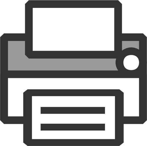 Vector illustration of simple office printer icon