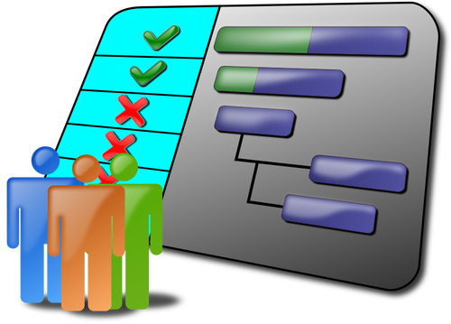 Project schedule vector graphics