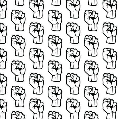 Clenched fist seamless pattern vector