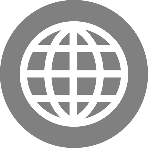 Internet wereldbol icoon vector afbeelding