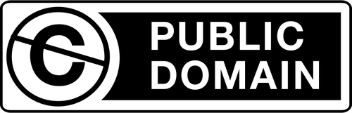 Public domain sign vector clip art