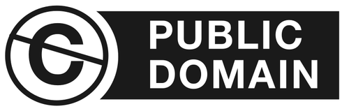 Domeny publicznej logo wektor clipart