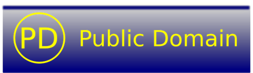 Public domain blue and yellow badge vector clip art