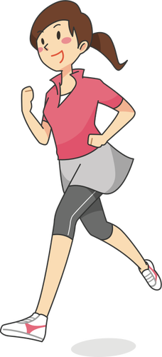 Woman running vector image