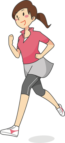 Woman running vector image