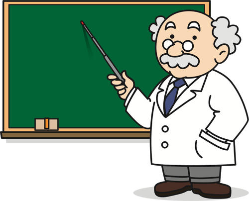 Cartoon male teacher