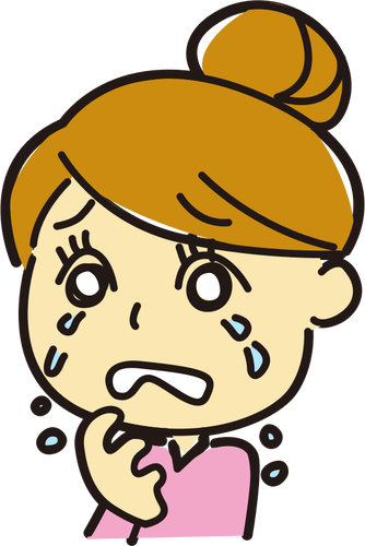 Crying female vector image