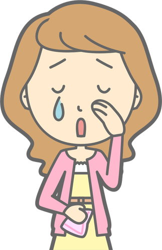 Download Crying lady vector illustration | Public domain vectors