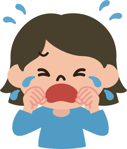 Crying lady vector image