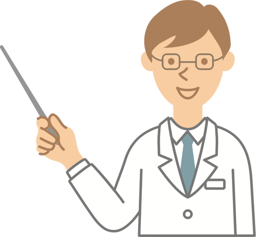 Doctor with pointer