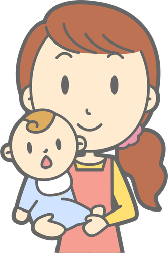 Mother and baby vector image