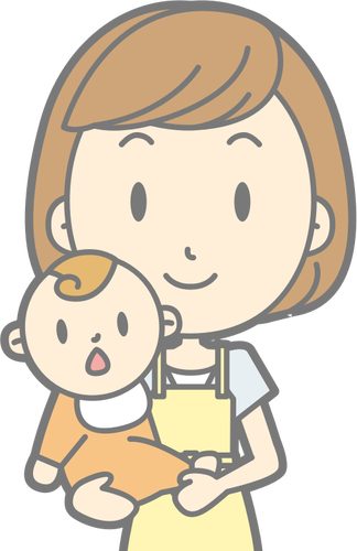 Mother and baby vector illustration