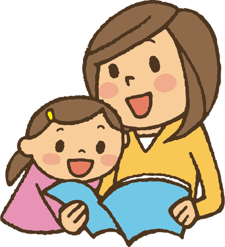 Reading with mother