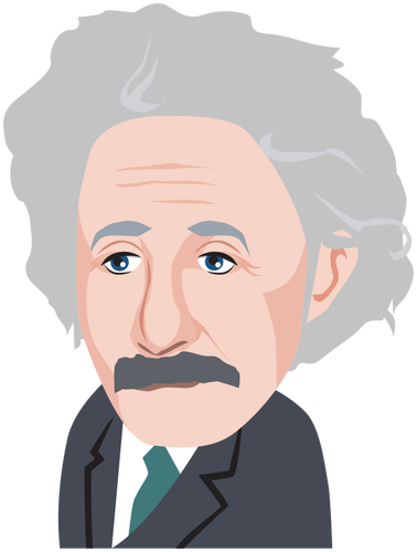 דמות מצויירת אלברט איינשטיין