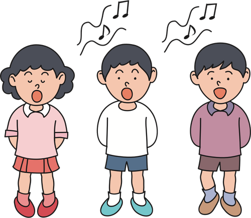 Children singing image