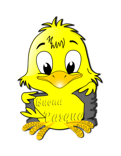 Vector image of cute chick