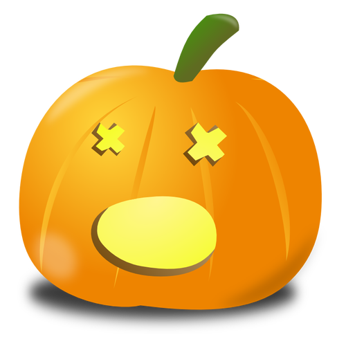 Amazed pumpkin vector graphics