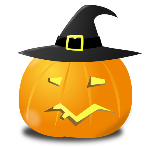 Witch pumpkin vector image
