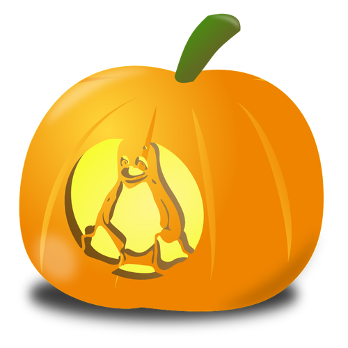 Tux pumpkin vector illustration