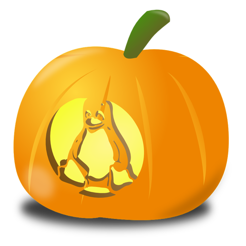 Tux pumpkin vector illustration