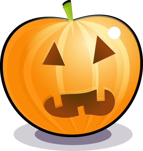 Spooky orange pumpkin vector illustration