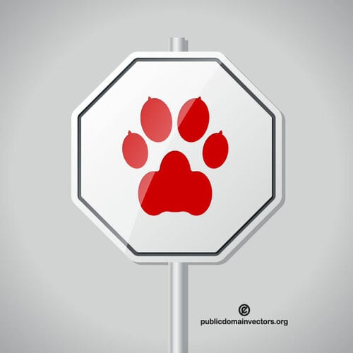 Dog footprint symbol