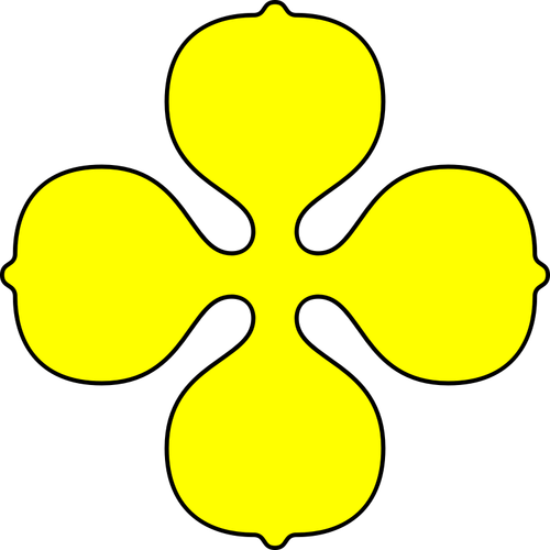 Obraz žluté quatrefoil tvaru