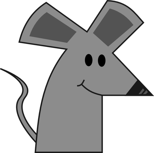 Linda sonriente dibujos animados del ratón vector de la imagen | Vectores  de dominio público
