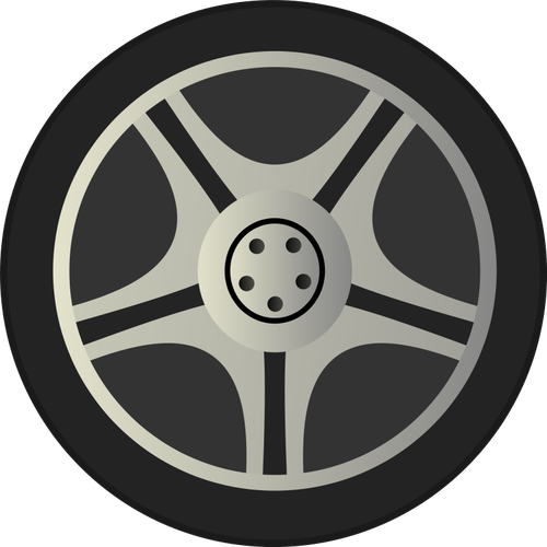 Car Wheel Tire Vector Image