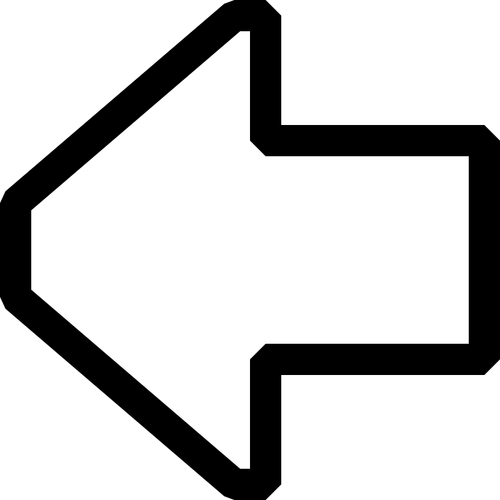 Flecha señala izquierdo vector de la imagen