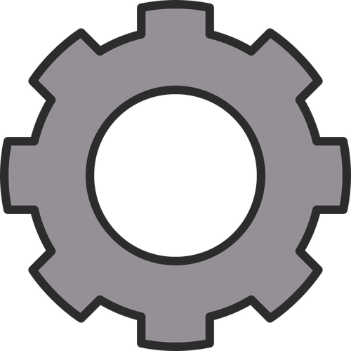 Vector drawing of cogwheel gear